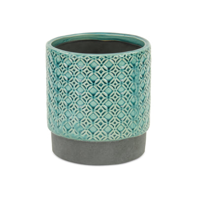 5780BL<p>Zajedani Turquoise Lattice Pot</p>