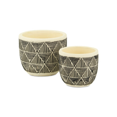 5786 - Sankabe Banded Ceramic Pot