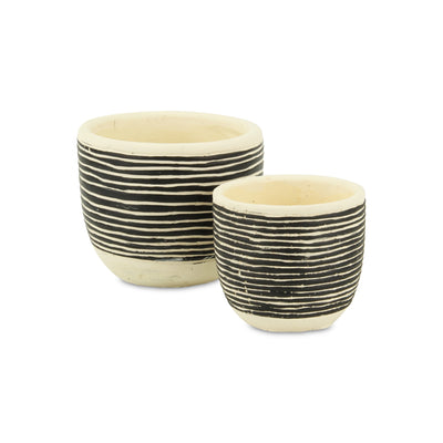 5788 - Sankabe Striped Ceramic Pot