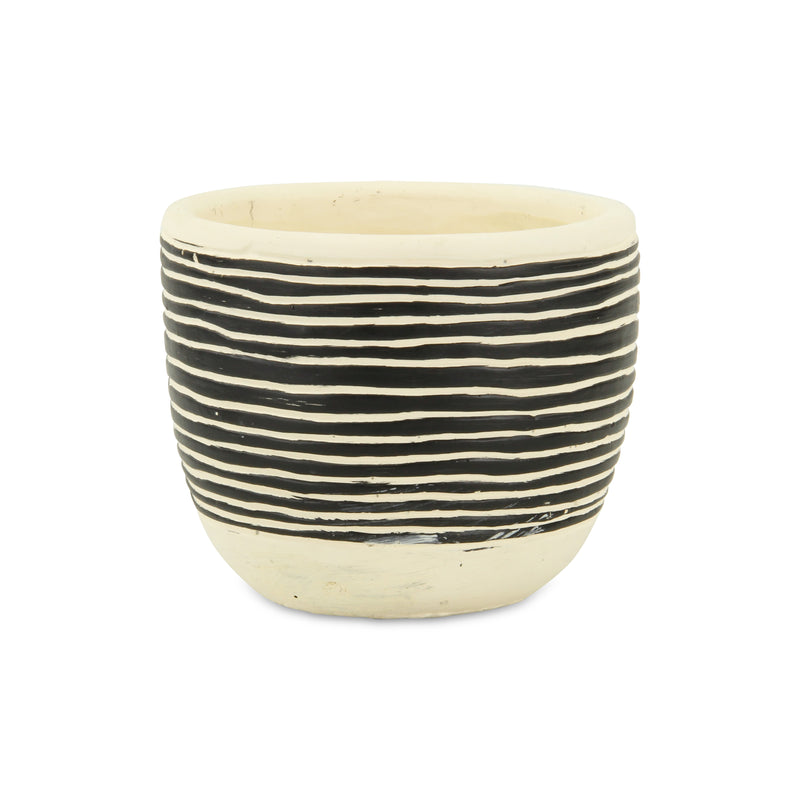 5788 - Sankabe Striped Ceramic Pot