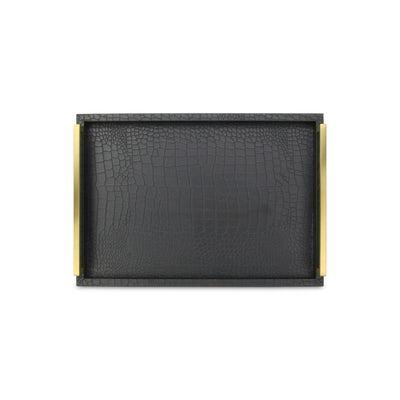 5822-2BKC - Lusan Black Croco Trays