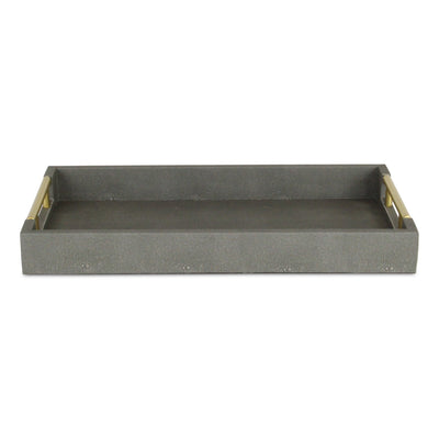 5823GR - Lusan Shagreen Tray - Gray