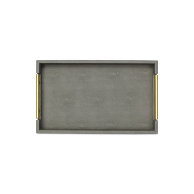 5823GR - Lusan Shagreen Tray - Gray