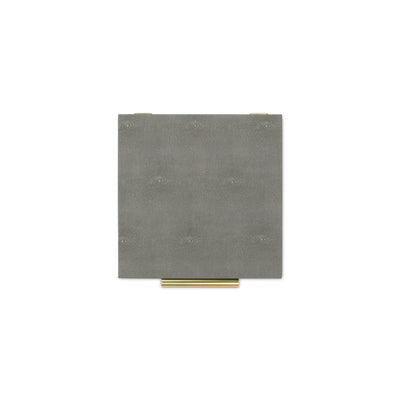 5825-2GR - Lusan Square Shagreen Boxes - Gray