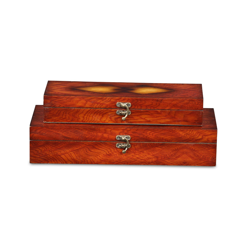 FP-2457A-2 - Vittoria Burlwood Veneer Long Boxes