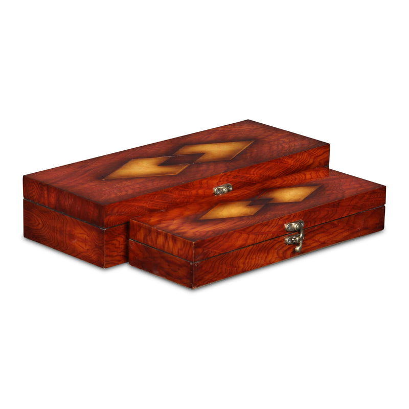 FP-2457A-2 - Vittoria Burlwood Veneer Long Boxes