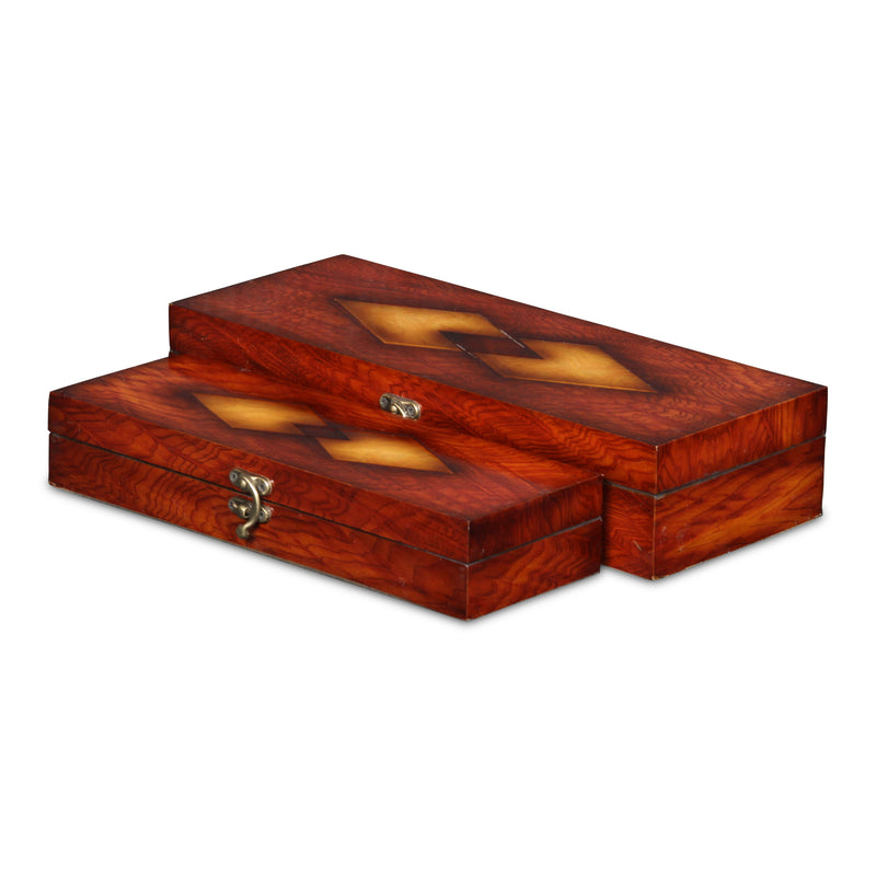 FP-2457A-2 - Vittoria Burlwood Veneer Long Boxes