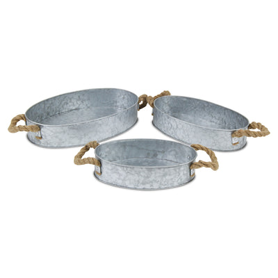 FP-3337-3 - Carlita Oval Metal Trays