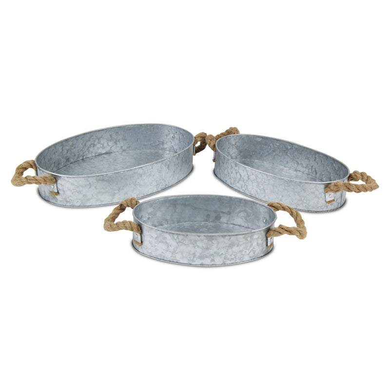 FP-3337-3 - Carlita Oval Metal Trays