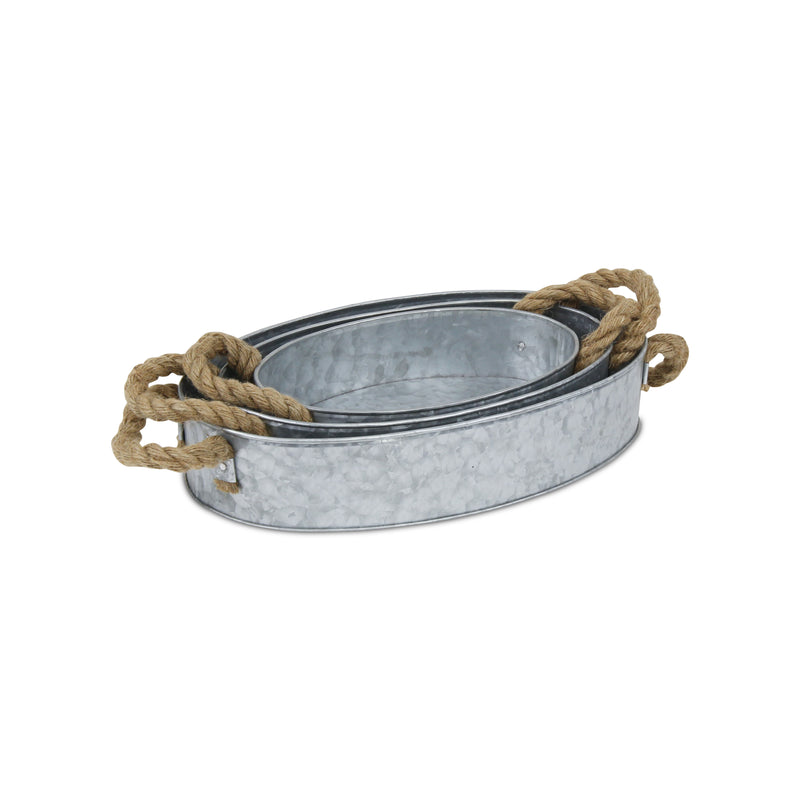 FP-3337-3 - Carlita Oval Metal Trays