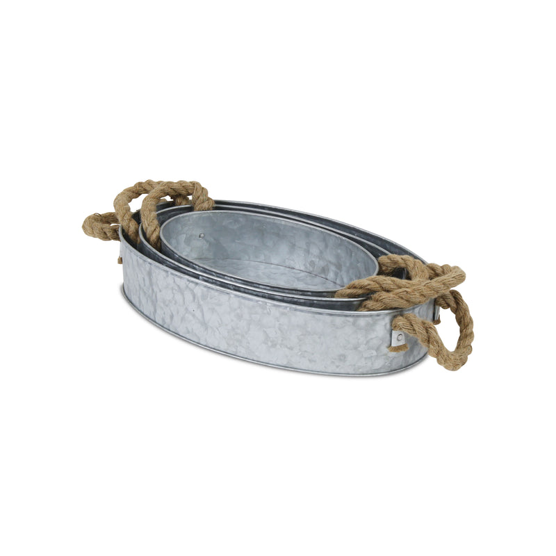 FP-3337-3 - Carlita Oval Metal Trays