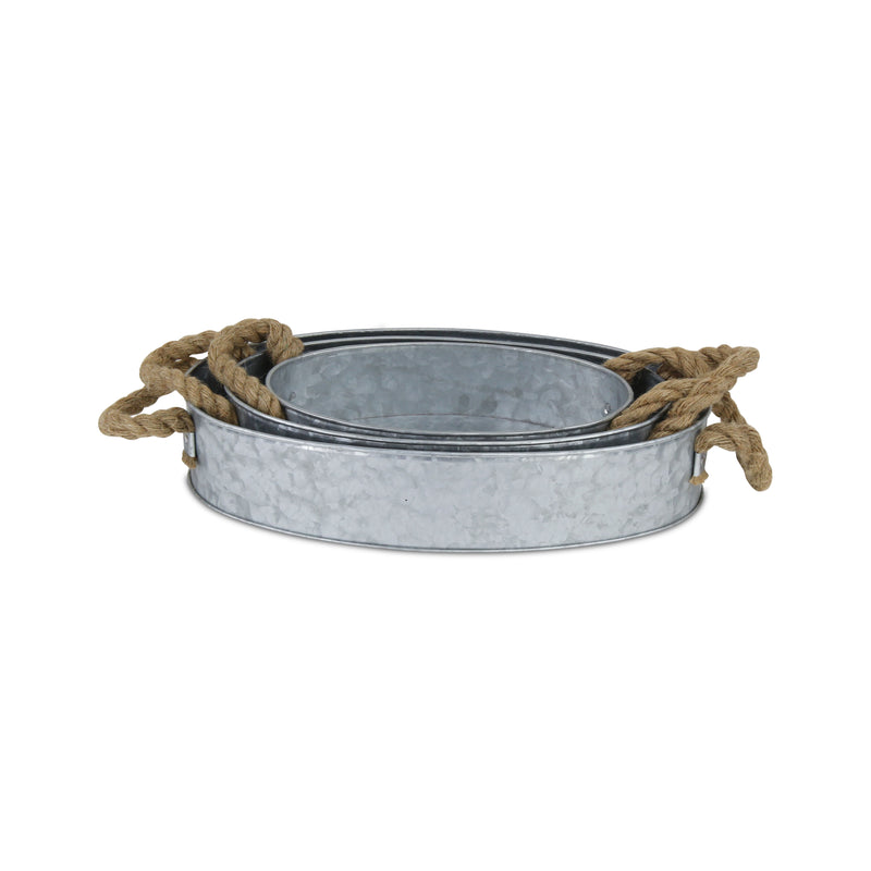 FP-3337-3 - Carlita Oval Metal Trays