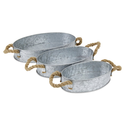 FP-3337-3 - Carlita Oval Metal Trays