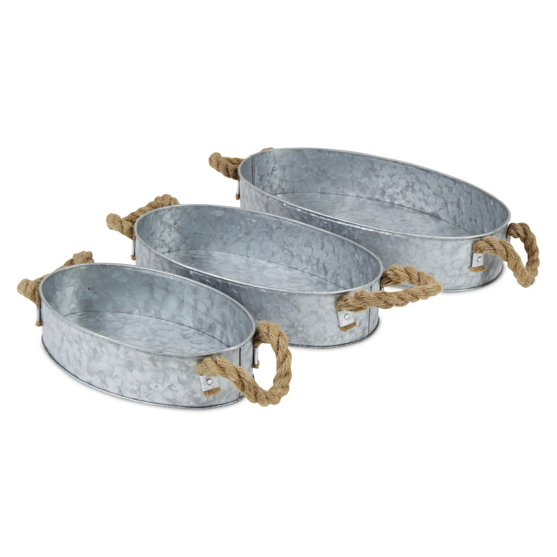 FP-3337-3 - Carlita Oval Metal Trays