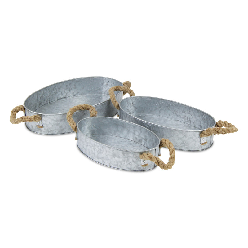 FP-3337-3 - Carlita Oval Metal Trays