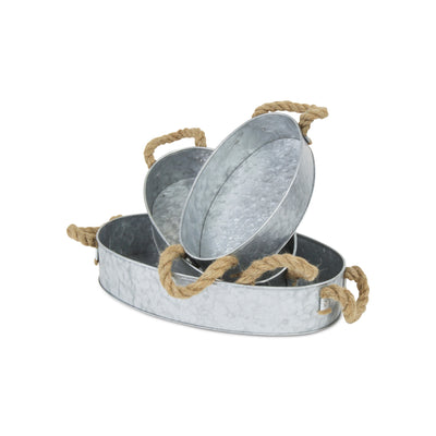FP-3337-3 - Carlita Oval Metal Trays