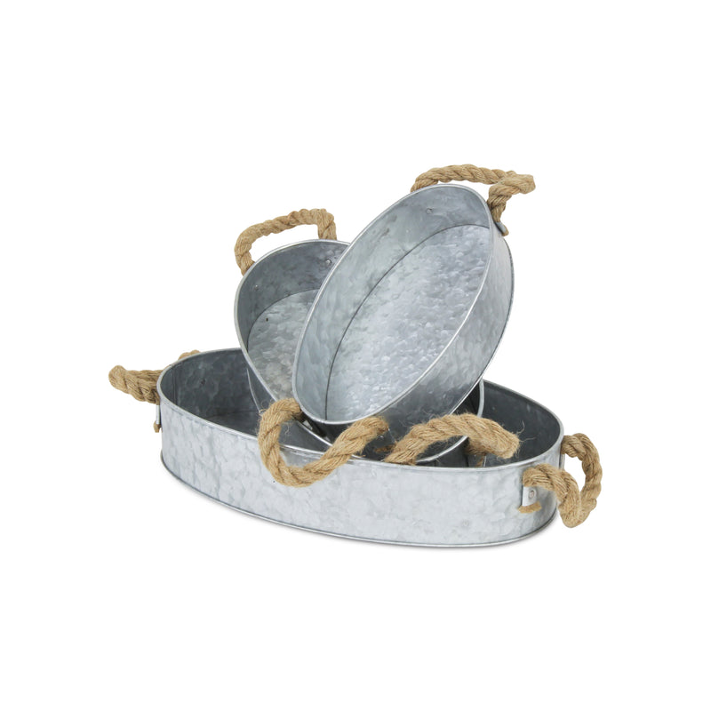 FP-3337-3 - Carlita Oval Metal Trays