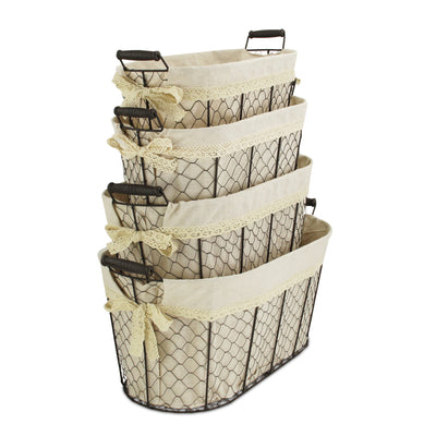 FP-3366-4 - Viviana Oval Wire Baskets