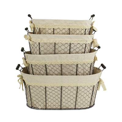 FP-3366-4 - Viviana Oval Wire Baskets