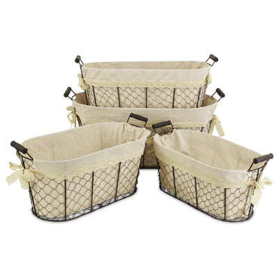 FP-3366-4 - Viviana Oval Wire Baskets