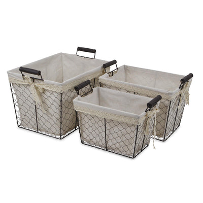 FP-3367-3 - Marcella Rectangular Wire Baskets