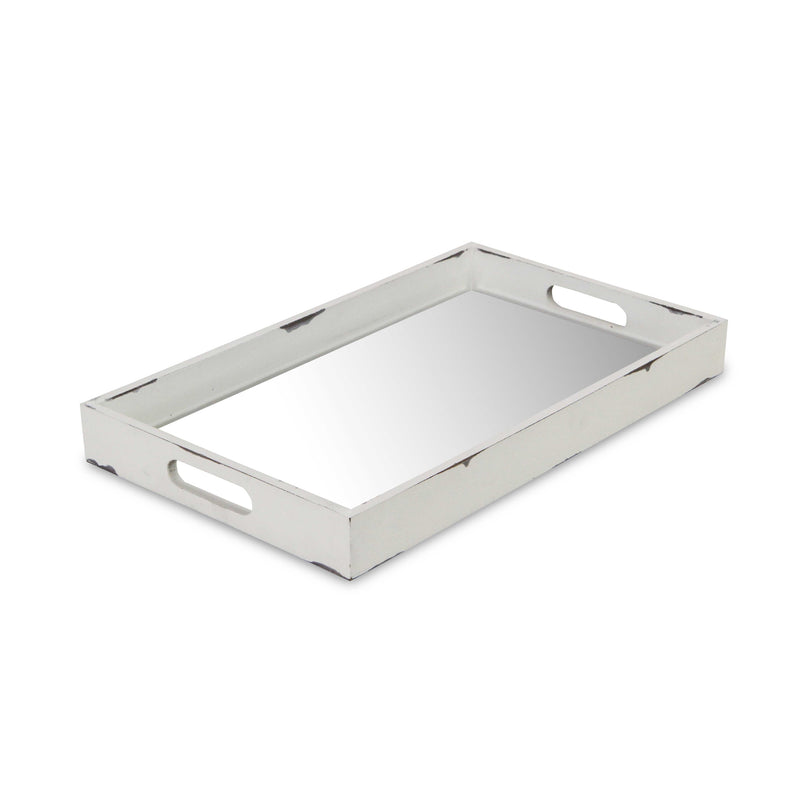 FP-3843W - Autrey Mirrored White Tray
