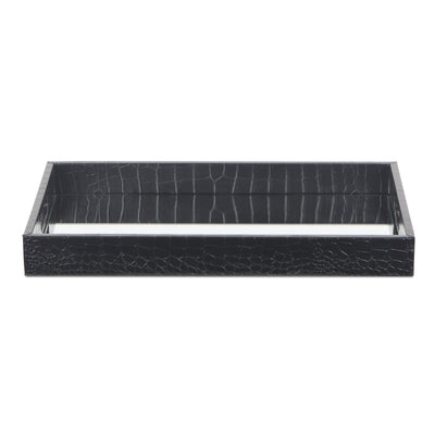 FP-3844BK - Slade Black Faux Snakeskin Tray