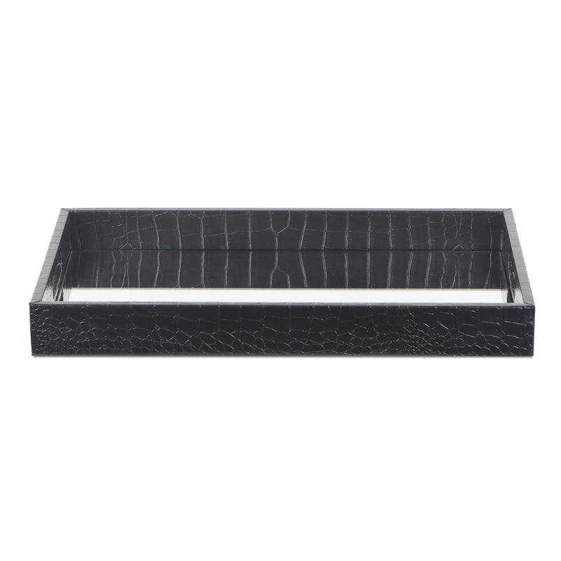 FP-3844BK - Slade Black Faux Snakeskin Tray