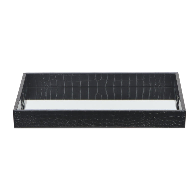 FP-3844BK - Slade Black Faux Snakeskin Tray
