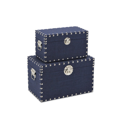 FP-3854-2NB - Isra Blue Linen Boxes