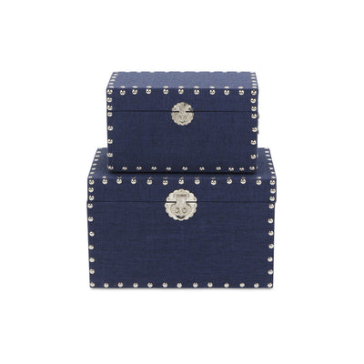 FP-3854-2NB - Isra Blue Linen Boxes