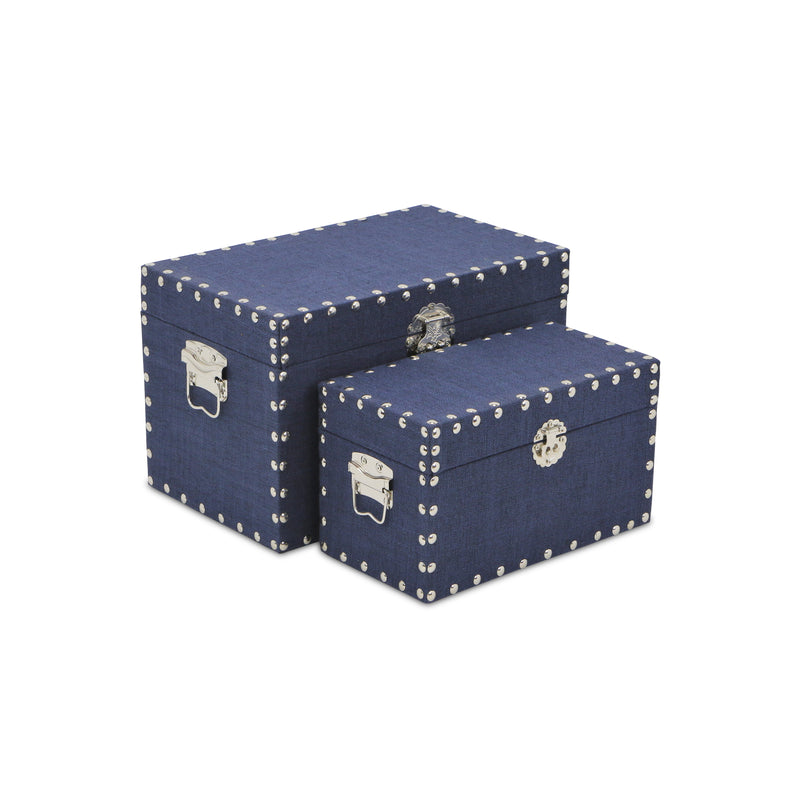 FP-3854-2NB - Isra Blue Linen Boxes