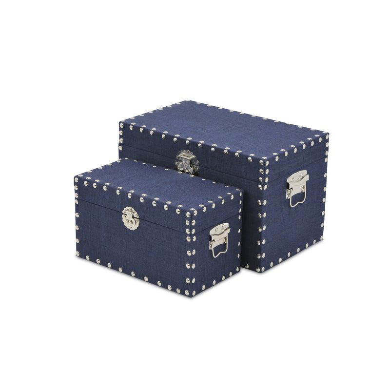 FP-3854-2NB - Isra Blue Linen Boxes