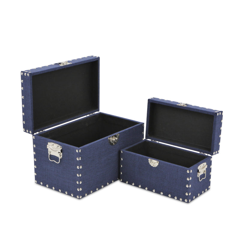 FP-3854-2NB - Isra Blue Linen Boxes