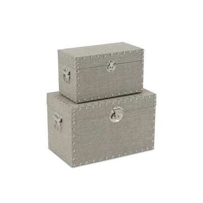FP-3854-2 - Isra Gray Linen Boxes