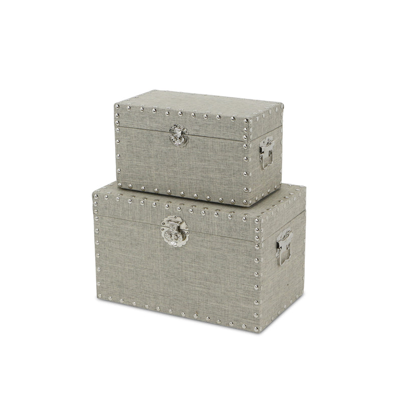 FP-3854-2 - Isra Gray Linen Boxes