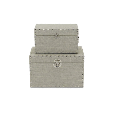 FP-3854-2 - Isra Gray Linen Boxes