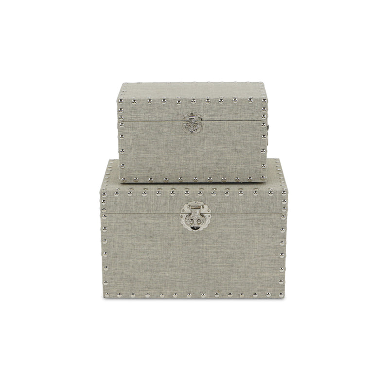 FP-3854-2 - Isra Gray Linen Boxes