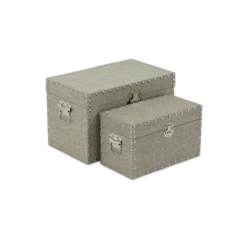 FP-3854-2 - Isra Gray Linen Boxes