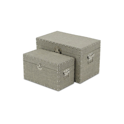 FP-3854-2 - Isra Gray Linen Boxes