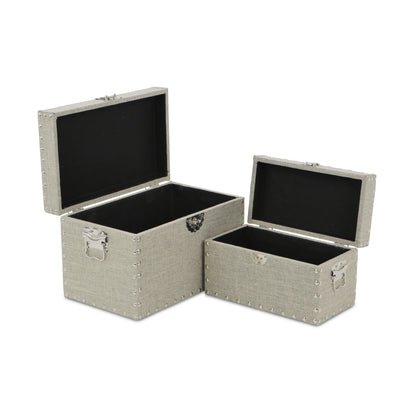 FP-3854-2 - Isra Gray Linen Boxes