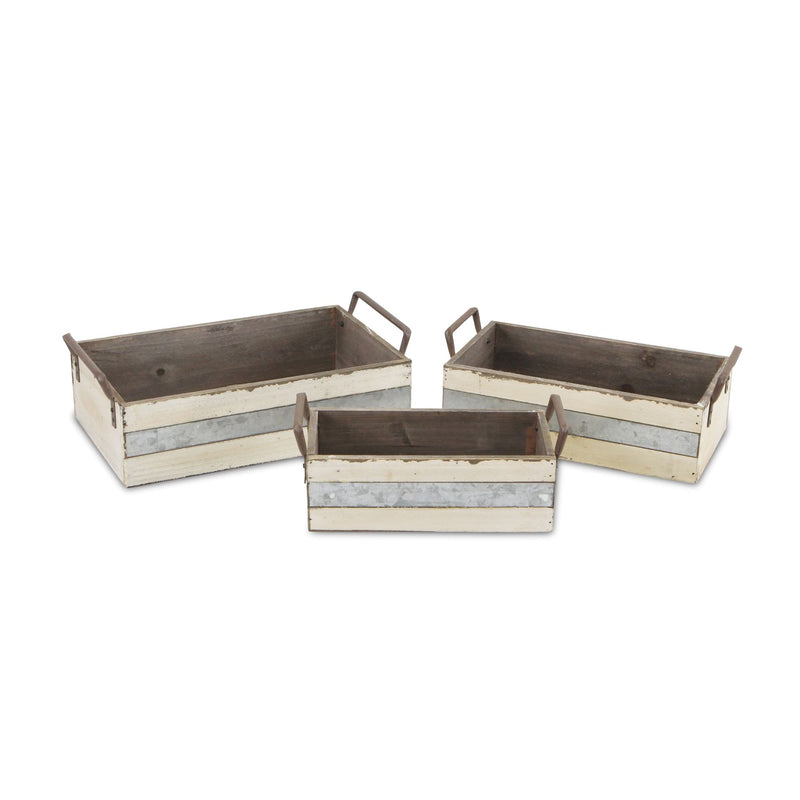 FP-3872-3W - Weston Rustic White Crates