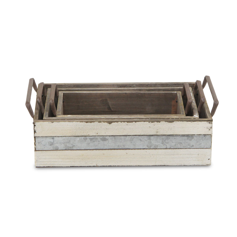 FP-3872-3W - Weston Rustic White Crates