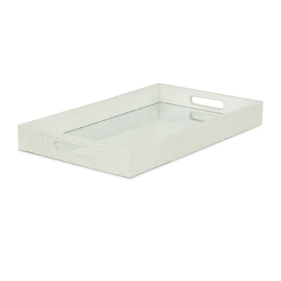 FP-3986WTSV - Labai White Silver Shagreen Tray
