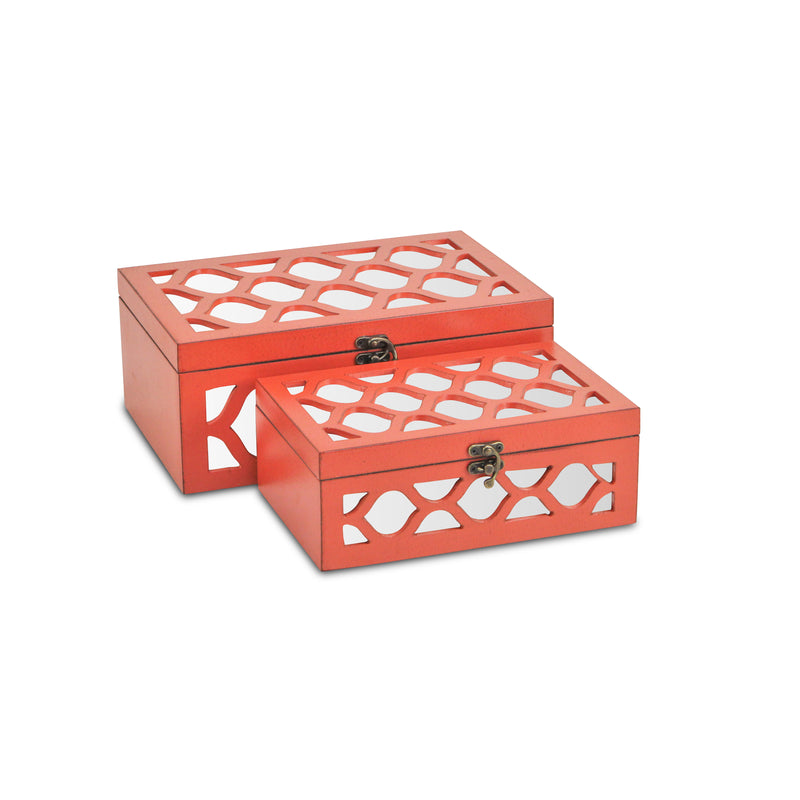 FP-4060-2OR - Serapha Orange Mirror Boxes