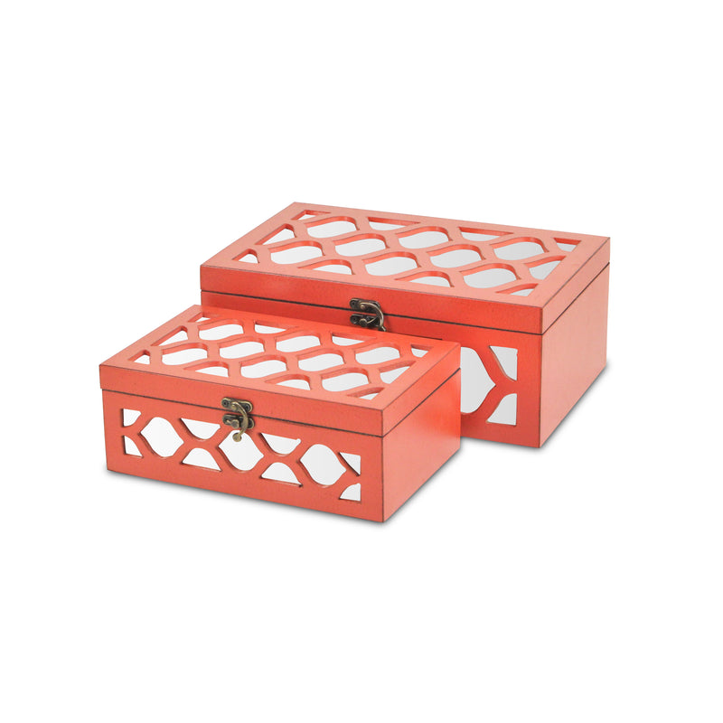 FP-4060-2OR - Serapha Orange Mirror Boxes