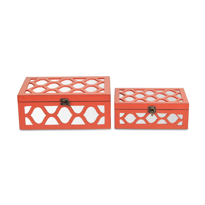FP-4060-2OR - Serapha Orange Mirror Boxes