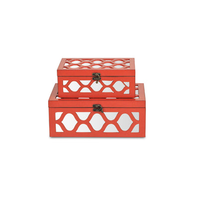 FP-4060-2OR - Serapha Orange Mirror Boxes