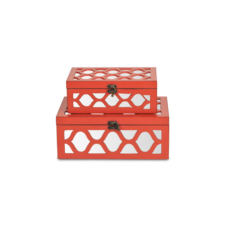 FP-4060-2OR - Serapha Orange Mirror Boxes