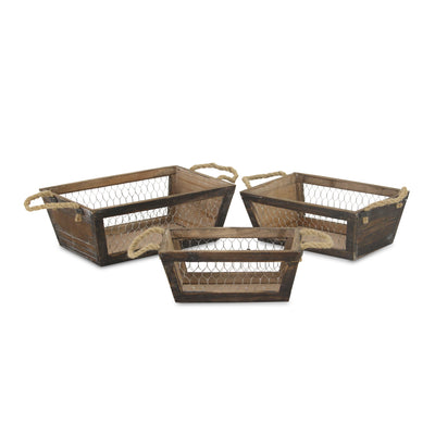 FP-4187-3BR - Irona Brown Wire Crates